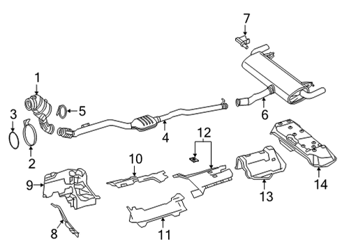 2020 Mercedes-Benz GLC300 Exhaust System Diagram 2