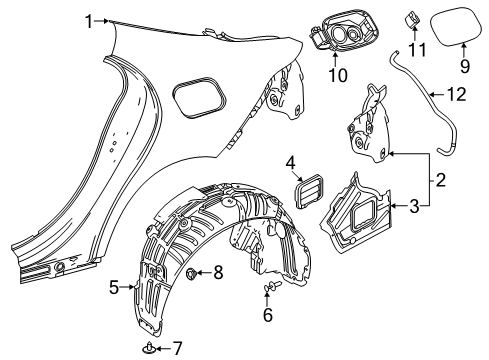 2025 Mercedes-Benz CLA35 AMG Fuel Door