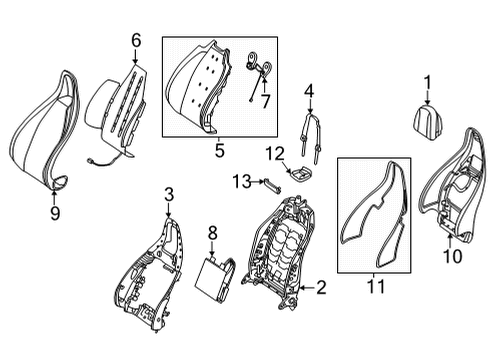 2024 Mercedes-Benz EQS 450 Driver Seat Components Diagram 3