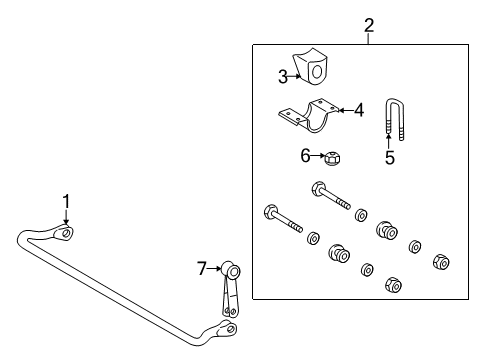2004 Mercedes-Benz G55 AMG Stabilizer Bar & Components Diagram 2