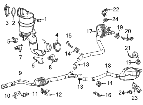 2025 Mercedes-Benz GLC63 AMG S E Performance Exhaust Components