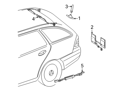 2004 Mercedes-Benz C320 Amplifier Diagram for 203-870-23-89
