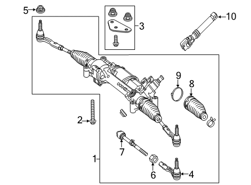 2018 Mercedes-Benz S450 Steering Gear & Linkage Diagram 3