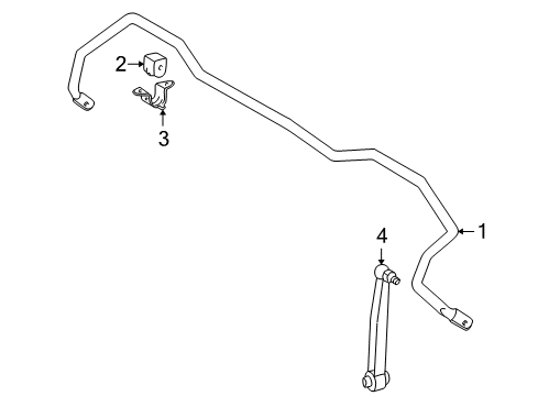 1998 Mercedes-Benz E430 Stabilizer Bar & Components Diagram 6
