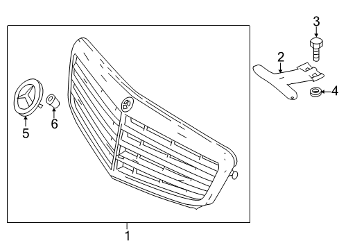 2012 Mercedes-Benz C300 Grille Diagram for 204-880-14-83-7246