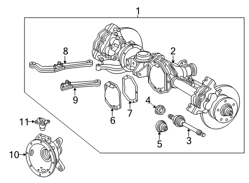 2006 Mercedes-Benz G500 Front Axle & Carrier