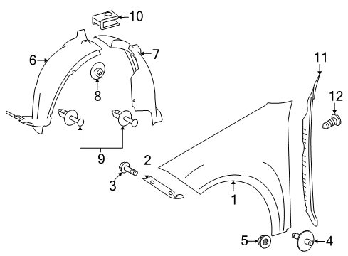 2013 Mercedes-Benz GLK350 Fender & Components