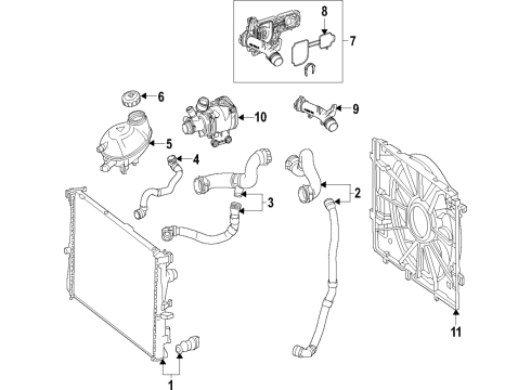 2019 Mercedes-Benz E53 AMG Cooling System Diagram