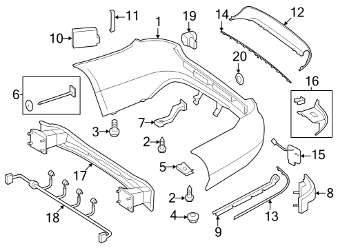 2011 Mercedes-Benz E350 Bumper & Components - Rear Diagram 2
