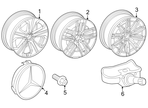 2025 Mercedes-Benz EQE 350 SUV Wheels Diagram 2