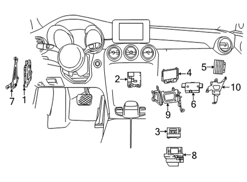 2020 Mercedes-Benz GLC300 Electrical Components Diagram 9