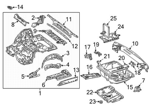 2021 Mercedes-Benz E450 Rear Floor & Rails Diagram 3