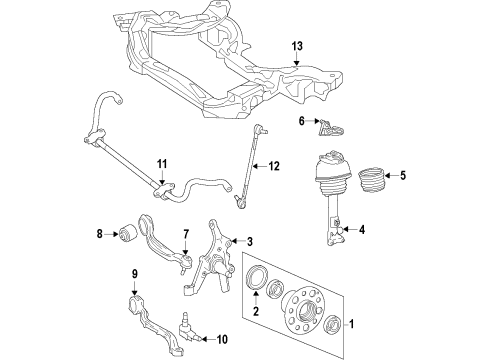 2014 Mercedes-Benz E400 Ride Control - Front Diagram