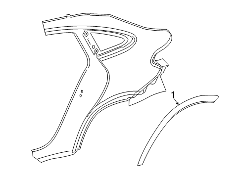2017 Mercedes-Benz GLE43 AMG Exterior Trim - Quarter Panel Diagram 2