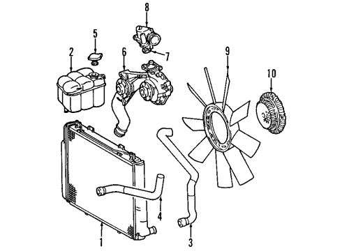 1992 Mercedes-Benz 400SE Cooling Fan