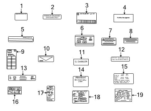 2001 Mercedes-Benz SLK320 Information Labels Diagram