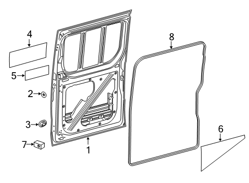 2019 Mercedes-Benz Sprinter 2500 Door & Components Diagram 4