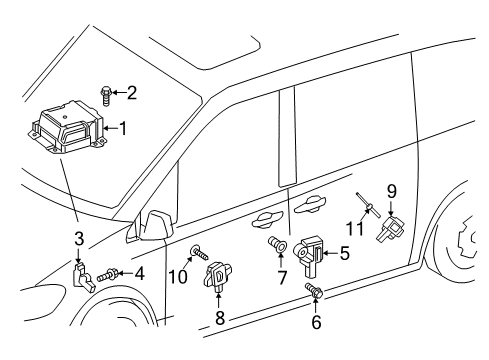 2020 Mercedes-Benz Metris Supplemental Restraint System Diagram 2