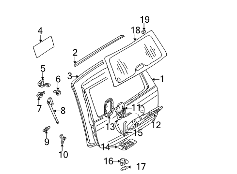2002 Mercedes-Benz ML500 Gate & Hardware
