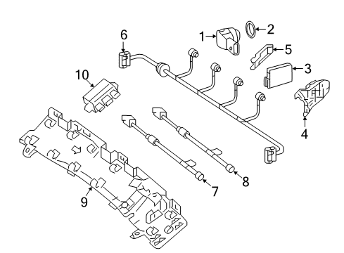 2017 Mercedes-Benz GLA250 Electrical Components - Rear Bumper Diagram