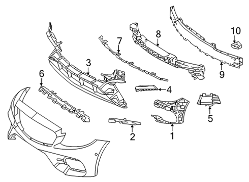 2021 Mercedes-Benz E63 AMG S Center Support Diagram for 213-885-15-05