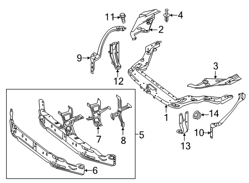 2016 Mercedes-Benz SLK300 Radiator Support
