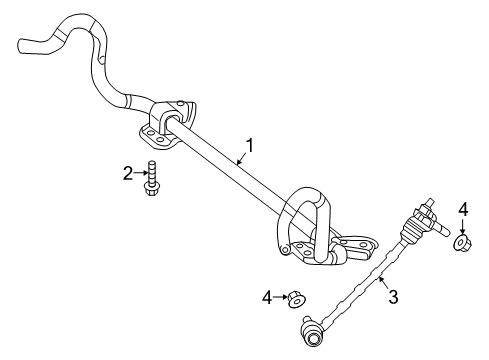 2017 Mercedes-Benz C63 AMG S Stabilizer Bar & Components Diagram 3