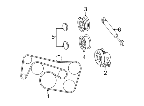2008 Mercedes-Benz ML350 Belts & Pulleys