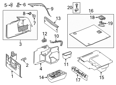 2019 Mercedes-Benz S450 Interior Trim - Rear Body Diagram 2