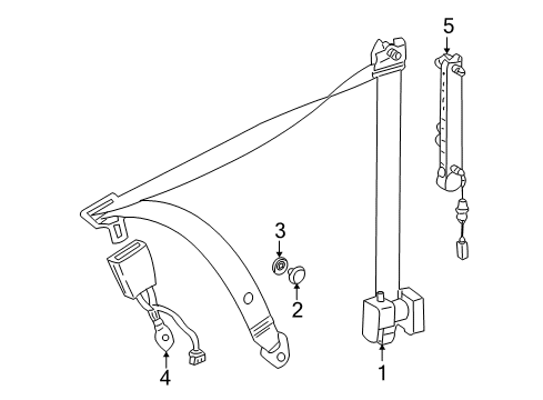 2004 Mercedes-Benz S500 Front Seat Belts