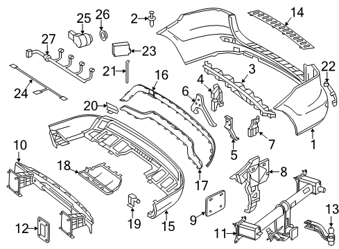 2013 Mercedes-Benz ML350 Bumper & Components - Rear