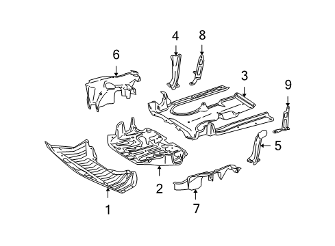 2007 Mercedes-Benz S550 Splash Shields