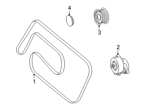 2005 Mercedes-Benz C320 Belts & Pulleys - Belts Diagram 2