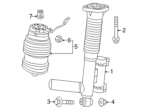 2024 Mercedes-Benz AMG GT 63 S E Performance Shocks & Components Diagram