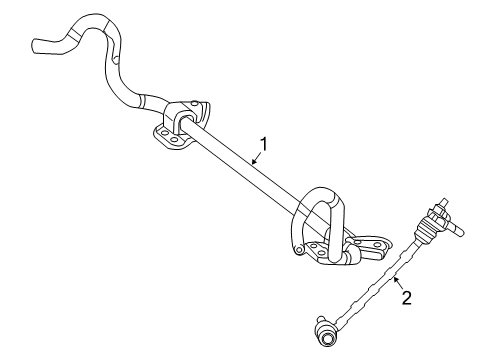 2017 Mercedes-Benz C350e Stabilizer Bar & Components Diagram 2