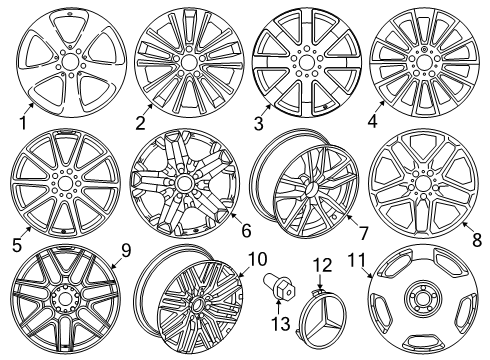 2021 Mercedes-Benz G63 AMG Wheels Diagram