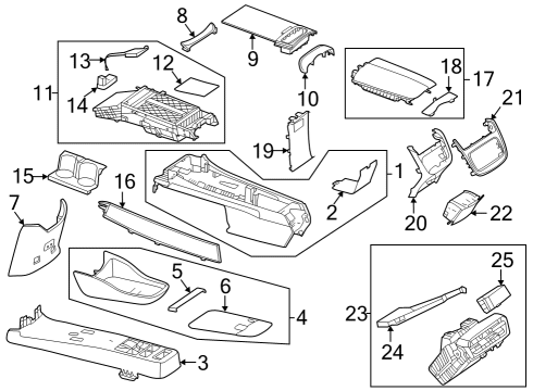 2025 Mercedes-Benz EQS 450 SUV Console