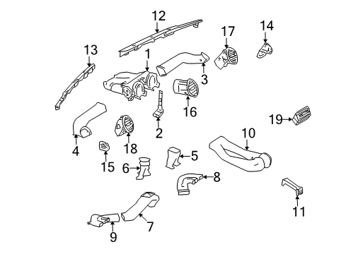 2011 Mercedes-Benz ML350 Ducts Diagram