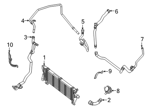 2022 Mercedes-Benz AMG GT 53 Radiator & Components Diagram 2