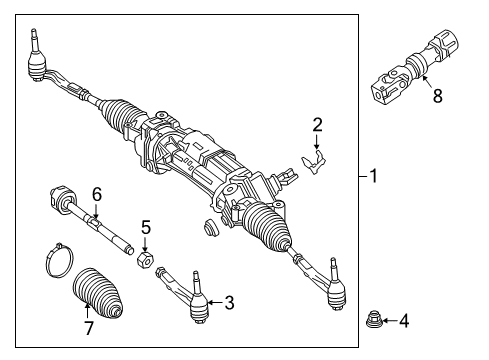 2023 Mercedes-Benz C43 AMG Steering Gear & Linkage Diagram 4