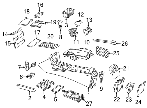 2014 Mercedes-Benz E63 AMG COVER TRIM Diagram for 212-680-57-08-65-8S09