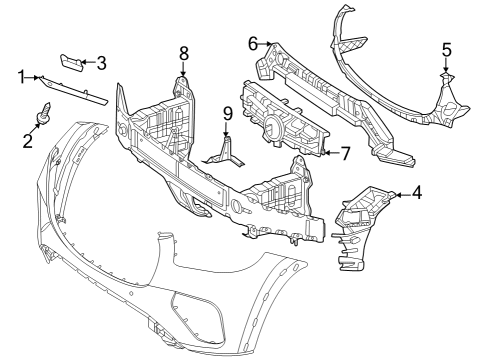 2025 Mercedes-Benz GLS450 Bumper & Components - Front Diagram 3