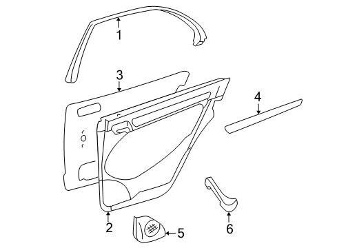 1998 Mercedes-Benz C280 Interior Trim - Rear Door