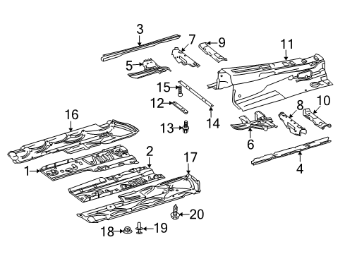 2014 Mercedes-Benz E250 Floor & Rails