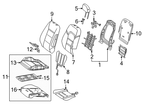 2018 Mercedes-Benz GLA250 Occupant Sensor Diagram for 453-905-01-00