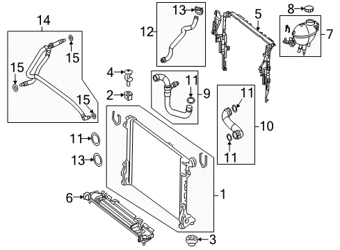 2010 Mercedes-Benz E63 AMG Upper Hose Diagram for 212-500-06-75