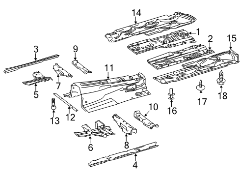 2015 Mercedes-Benz E63 AMG S Floor & Rails Diagram 2