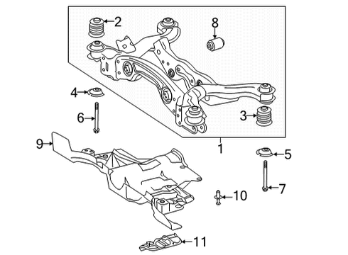 2023 Mercedes-Benz GLA250 Suspension Mounting - Rear Diagram 2