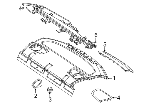 2024 Mercedes-Benz E450 Interior Trim - Rear Body Diagram 2