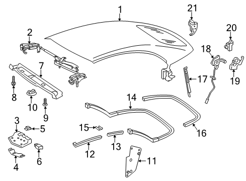 2012 Mercedes-Benz E350 Convertible Top Diagram 2